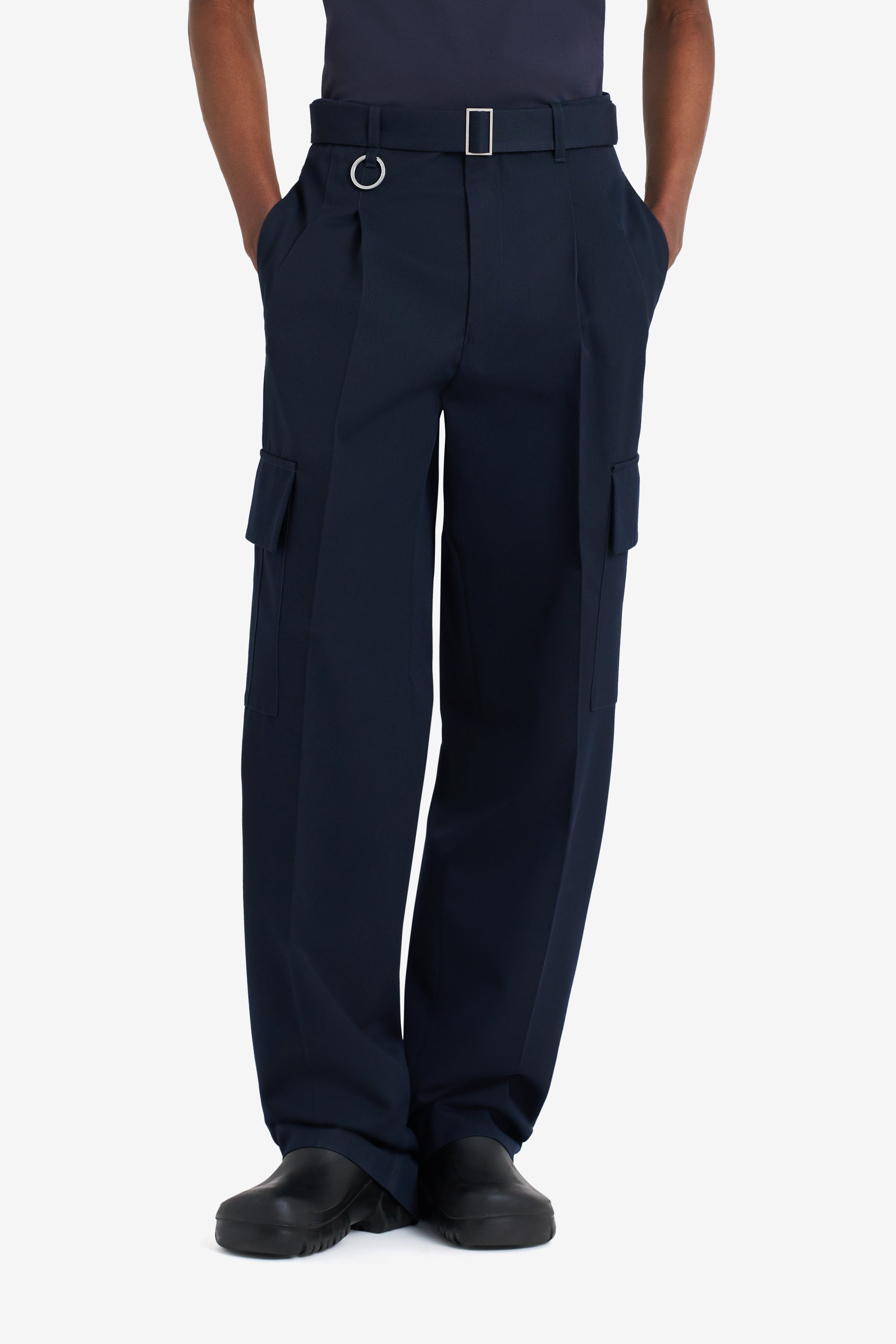 Navy blue cargo uniform orders pants