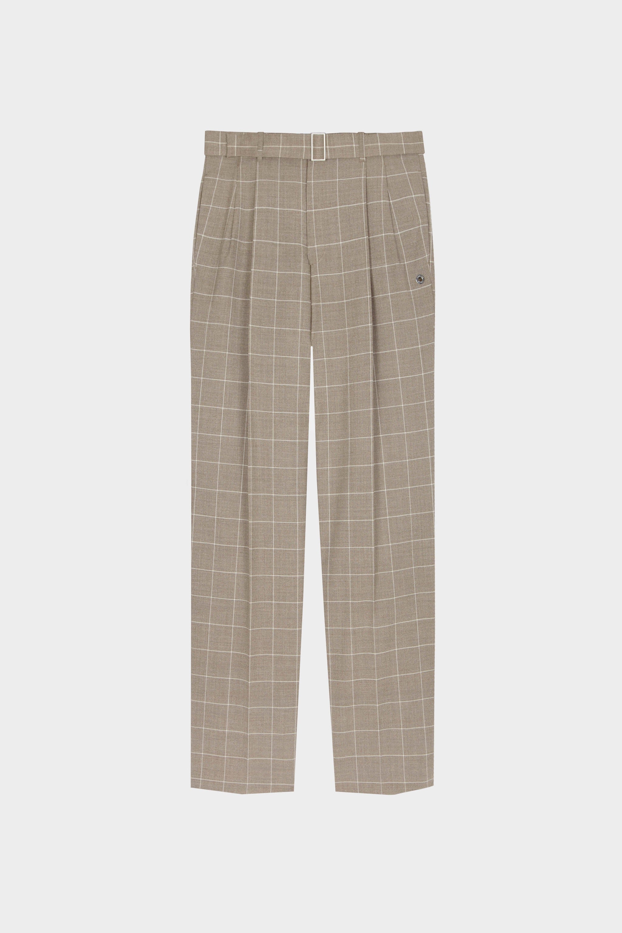 ÉTUDES COOPER WOOL BROWN CHECK TROUSERS 2