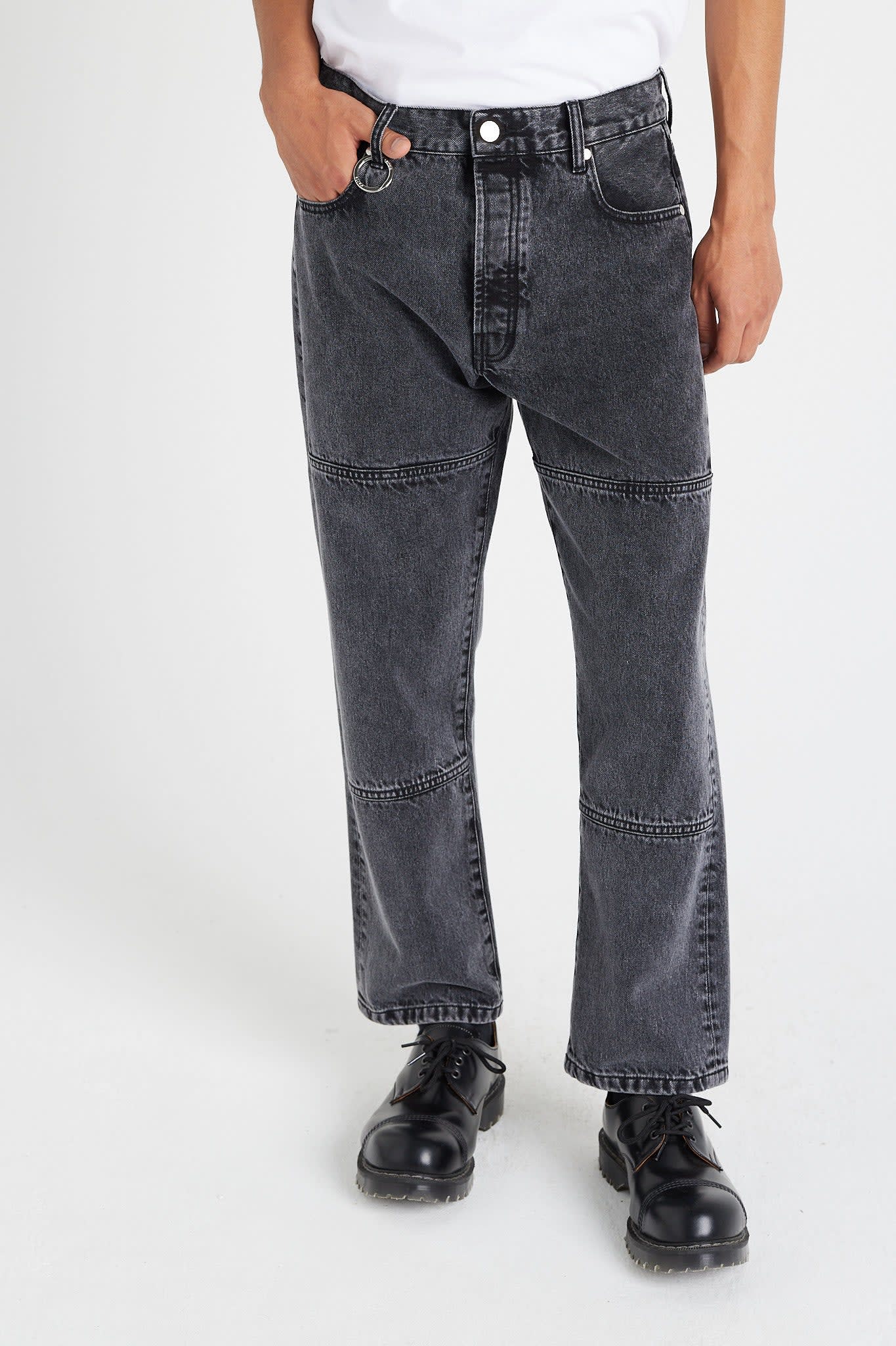 ÉTUDES CORNER DENIM BLACK WASHED TROUSERS 4