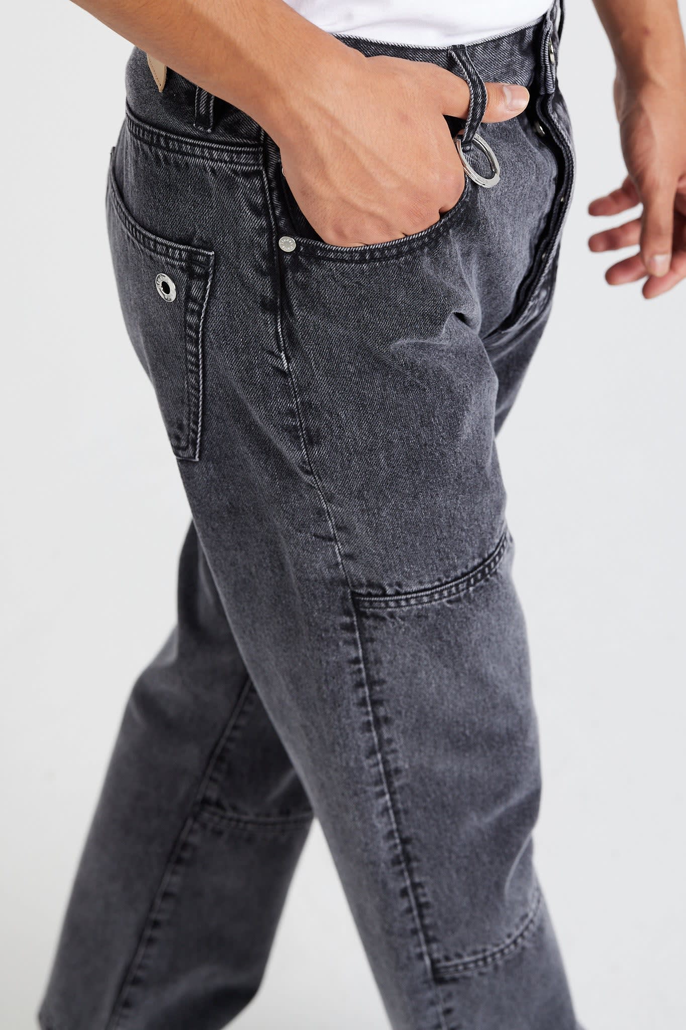 ÉTUDES CORNER DENIM BLACK WASHED TROUSERS 5