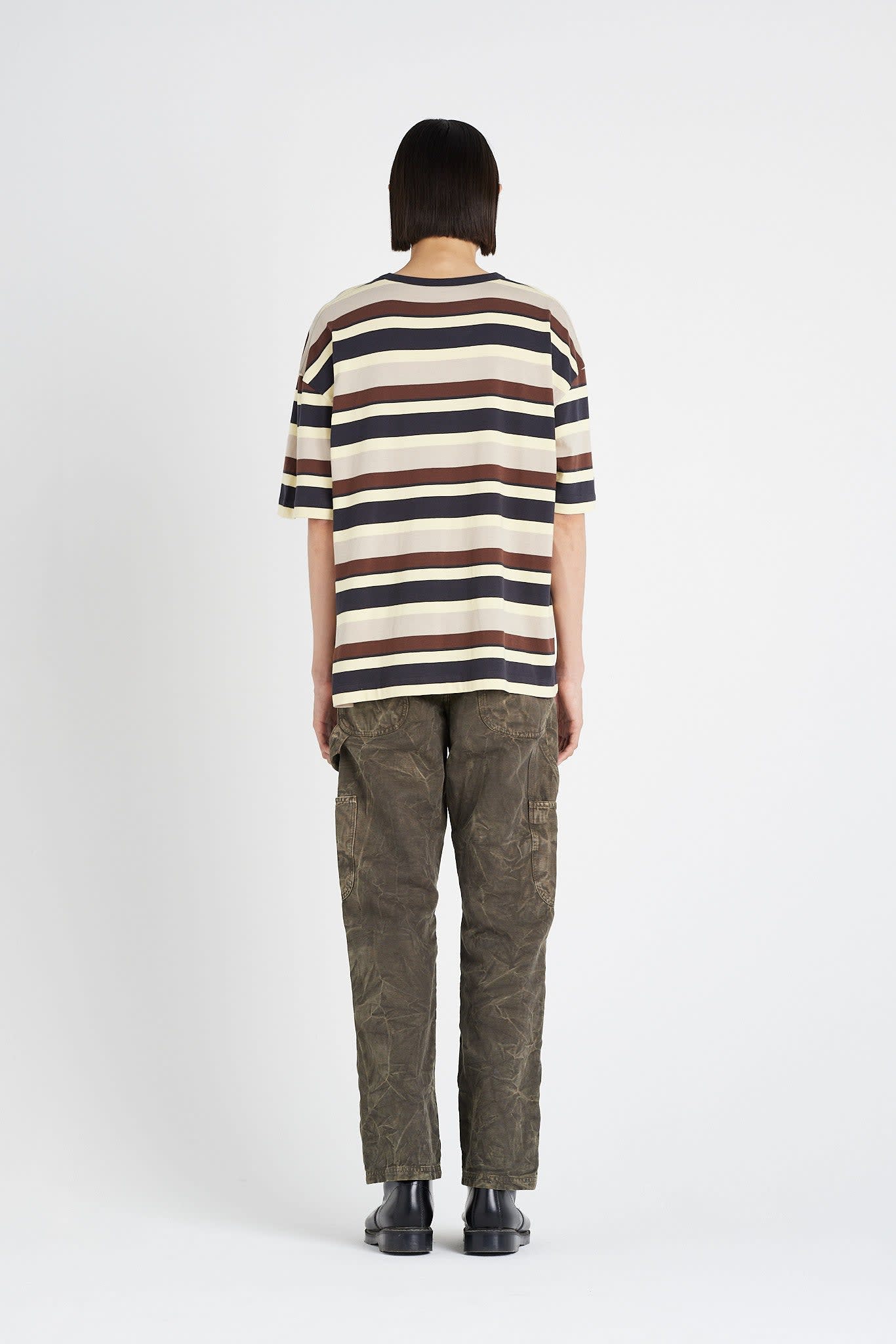 ÉTUDES TRAFFIC STRIPED BEIGE T-SHIRTS 3