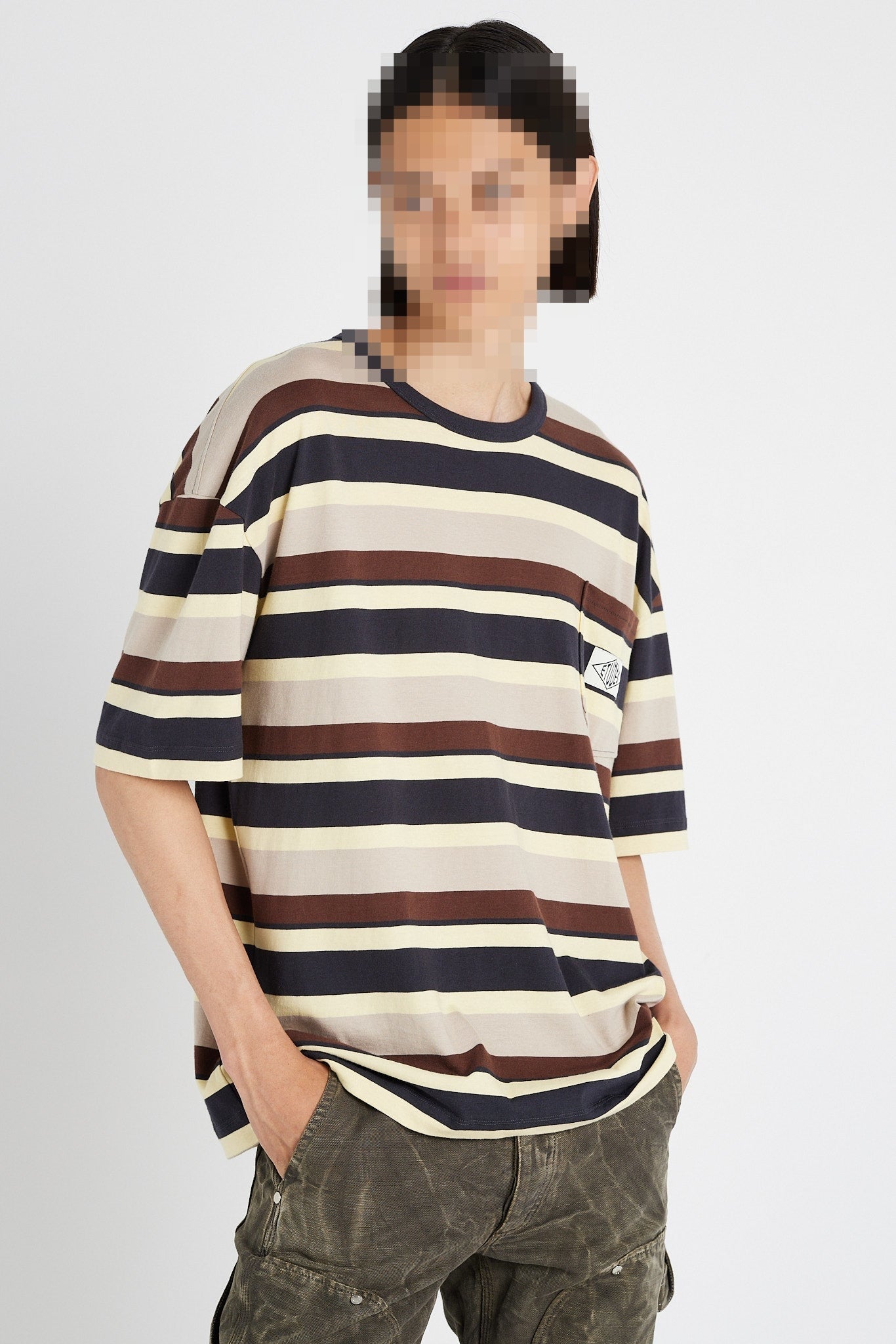 ÉTUDES TRAFFIC STRIPED BEIGE T-SHIRTS 4