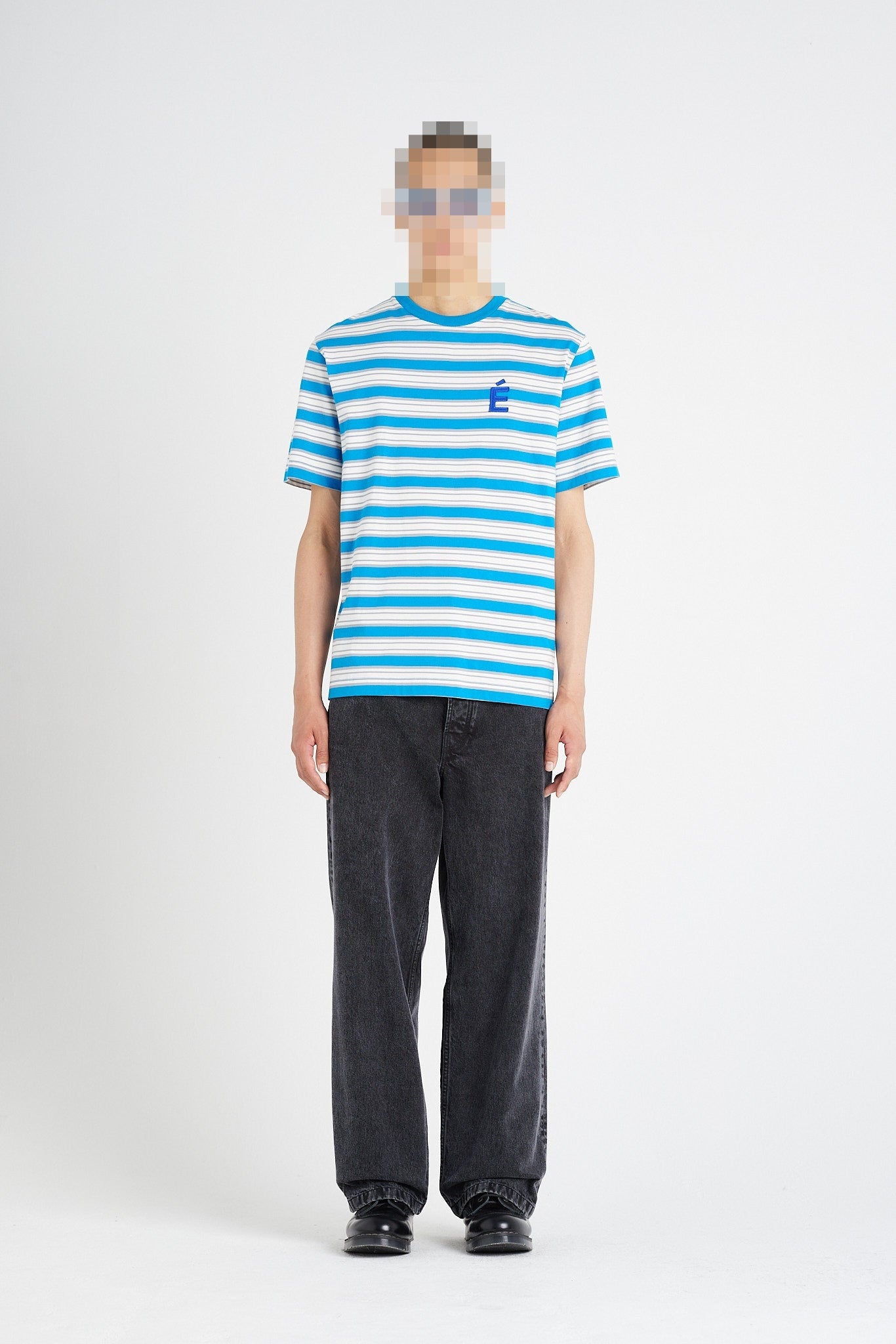 ÉTUDES WONDER PATCH STRIPED BLUE T-SHIRTS 1